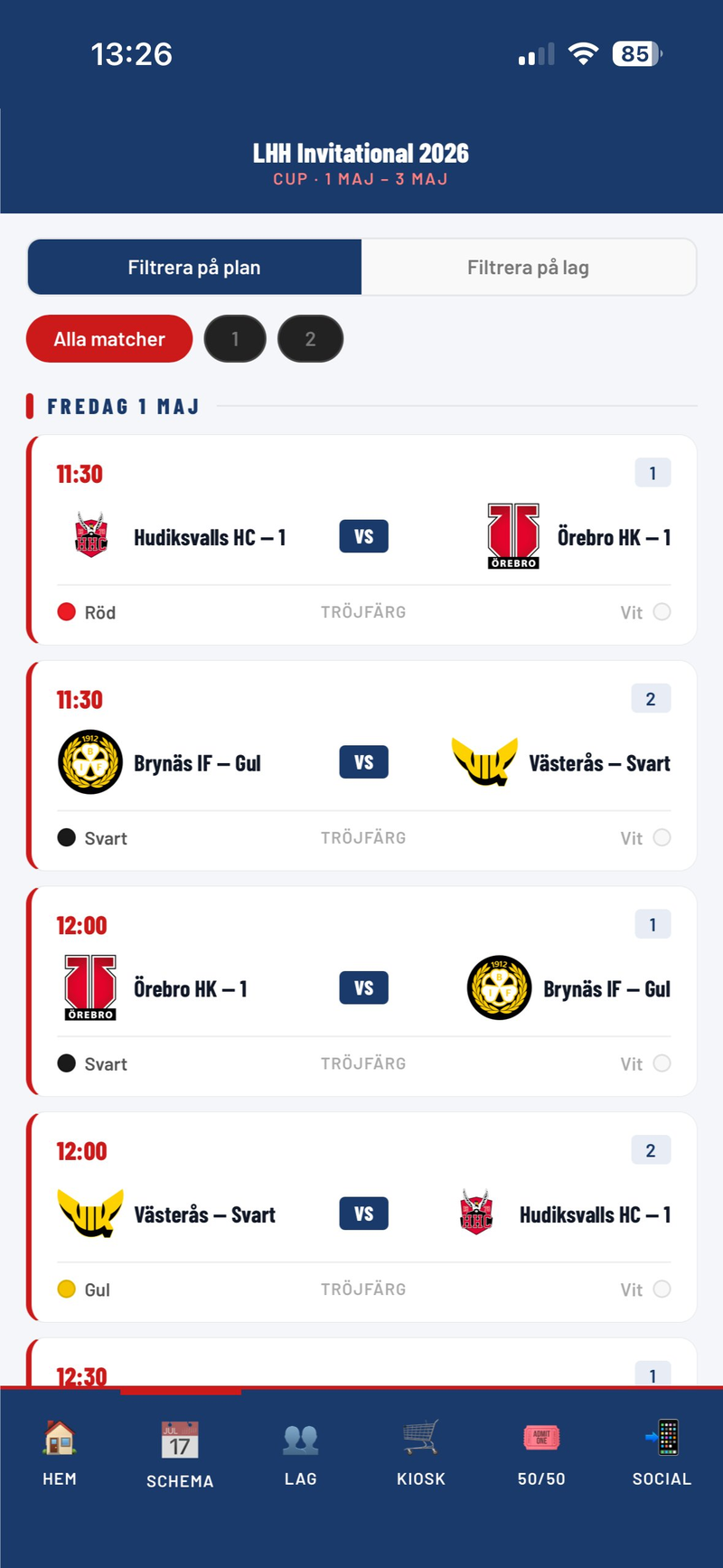 ALLA HITTAR NÄSTA MATCH — DIREKT